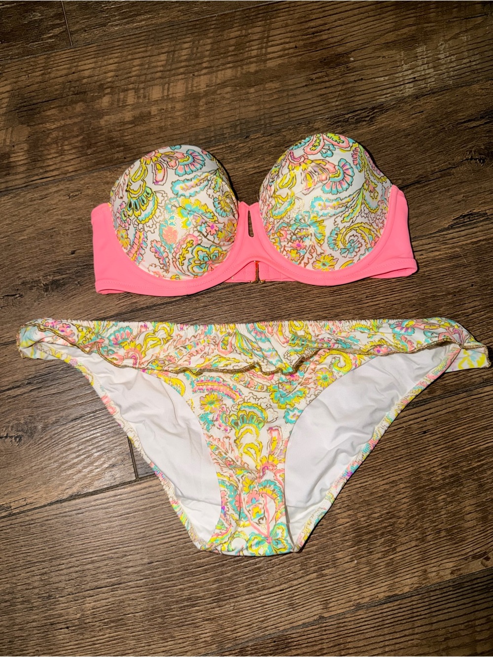 Victoria secrets Paisley Bombshell Push-Up Bikini Set